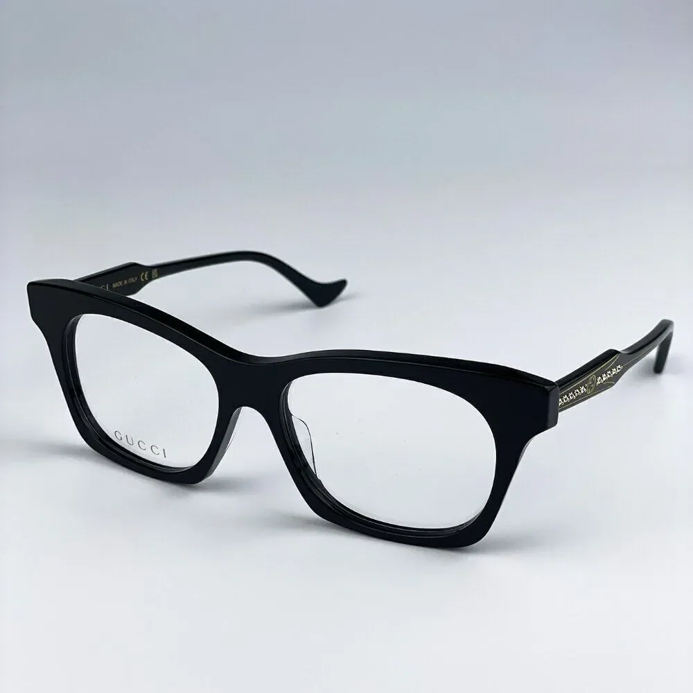 SALE! NEW Gucci GG1299O 001 Black Square Women Eyeglasses